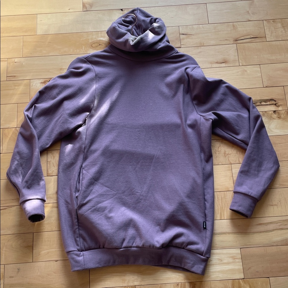 🍀Sale 4/$20 Daub & Design turtleneck tunic, made in 🇨🇦, XS, sparrow grey-purple